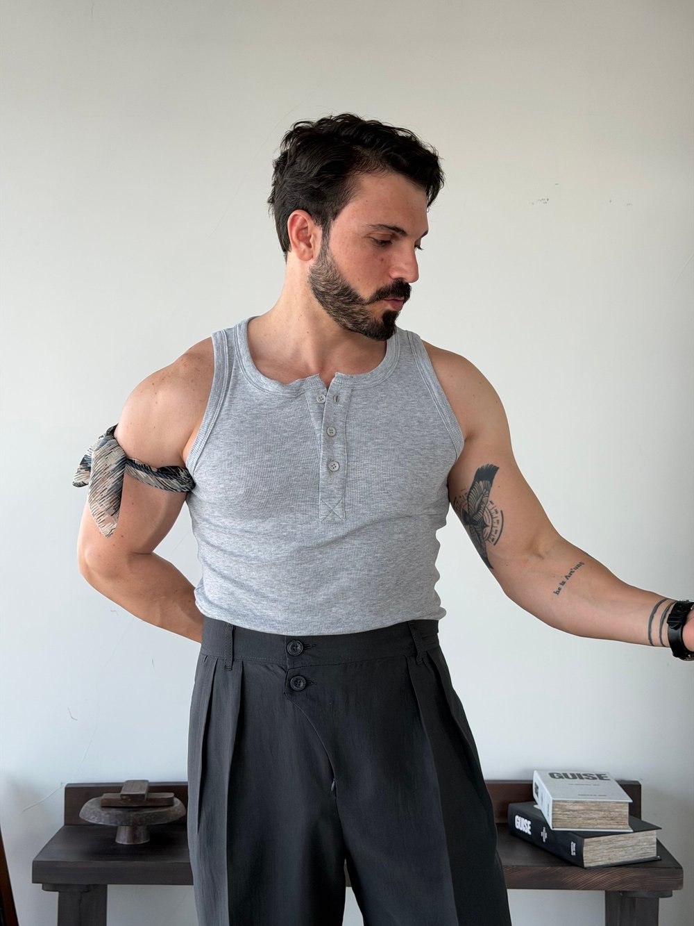 Nox Henley Gri Atlet