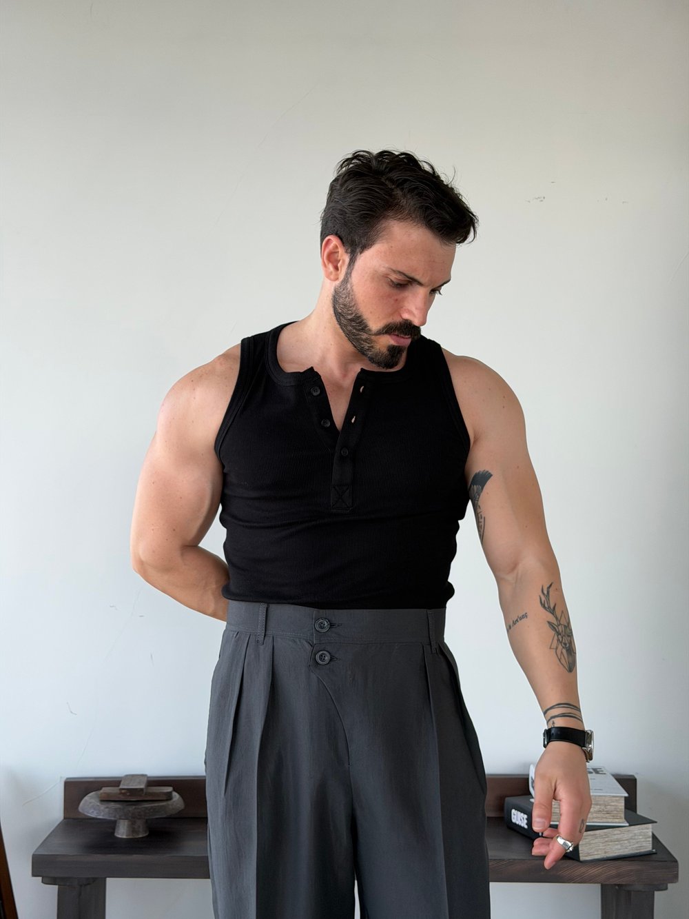 Nox Henley Siyah Atlet