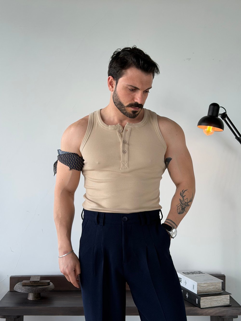 Nox Henley Bej Atlet