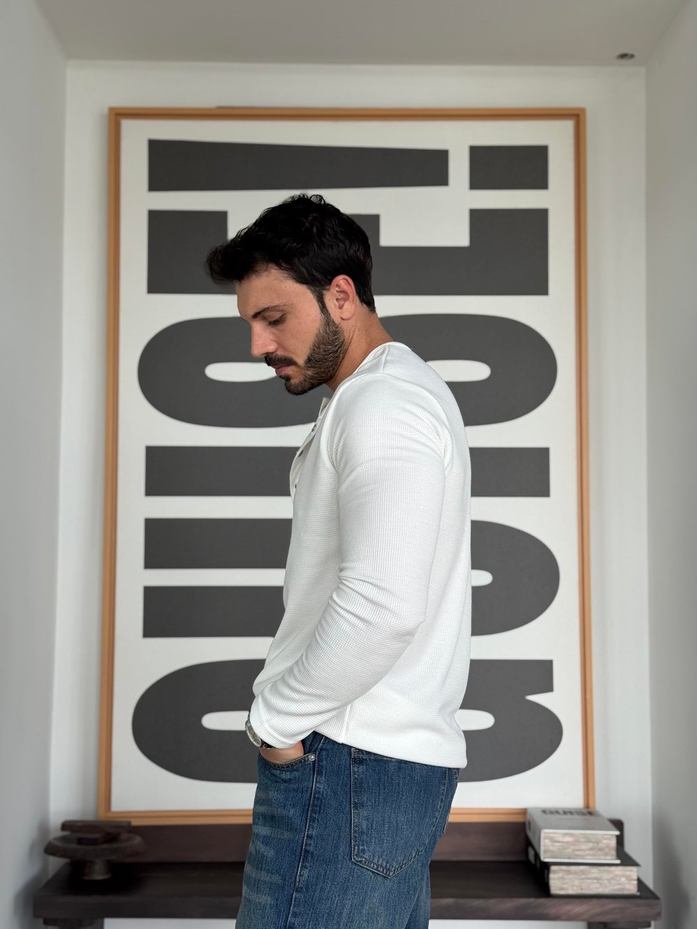 Oblea Henley  Beyaz Sweat