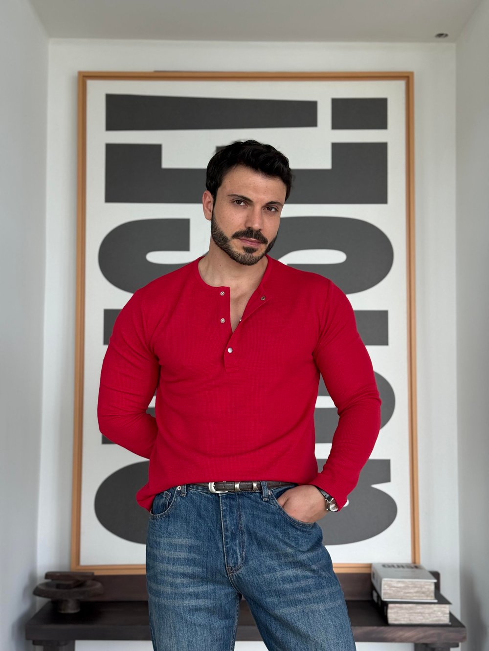 Oblea Henley Kırmızı Sweat 