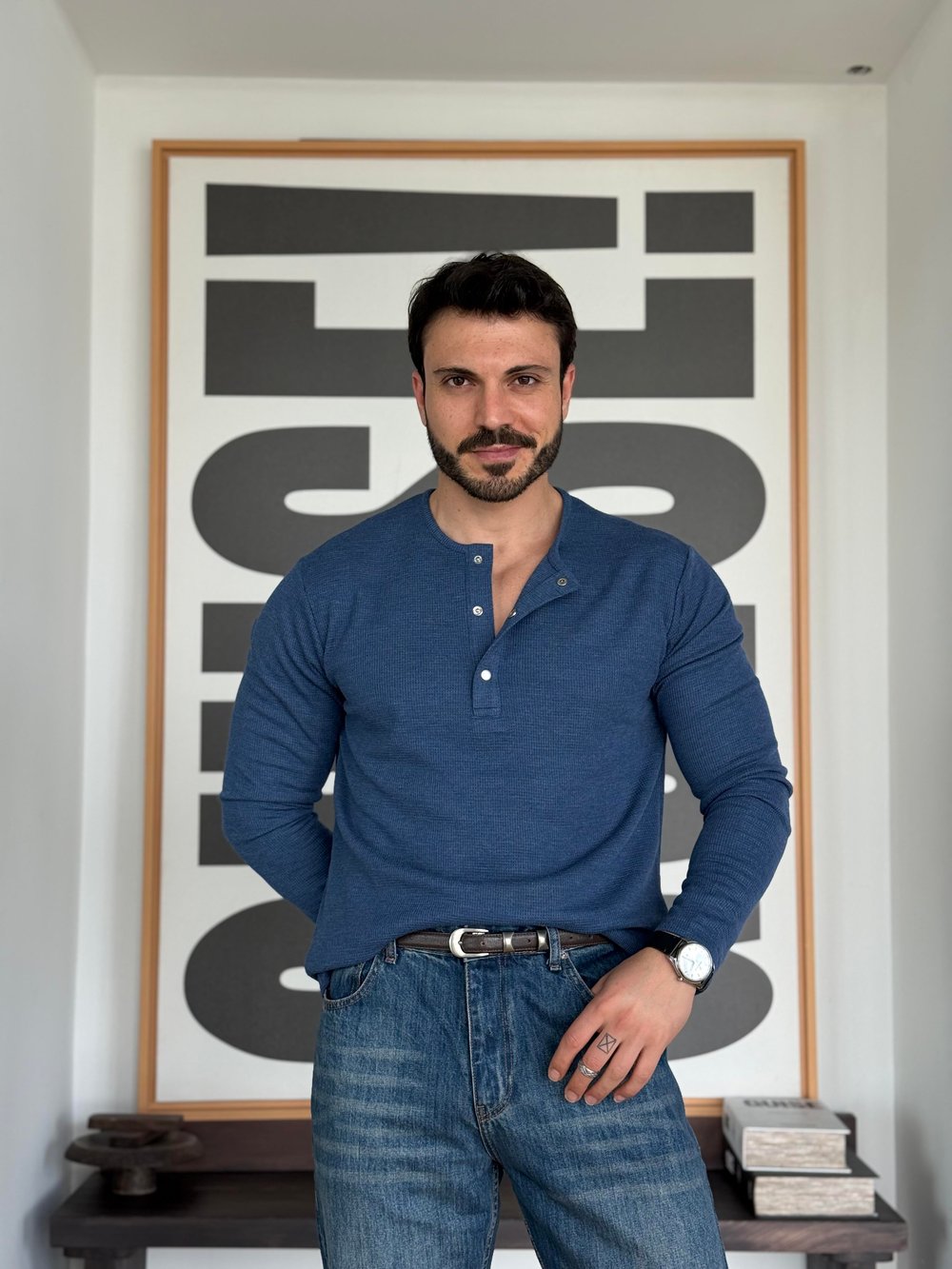 Oblea Henley İndigo Sweat