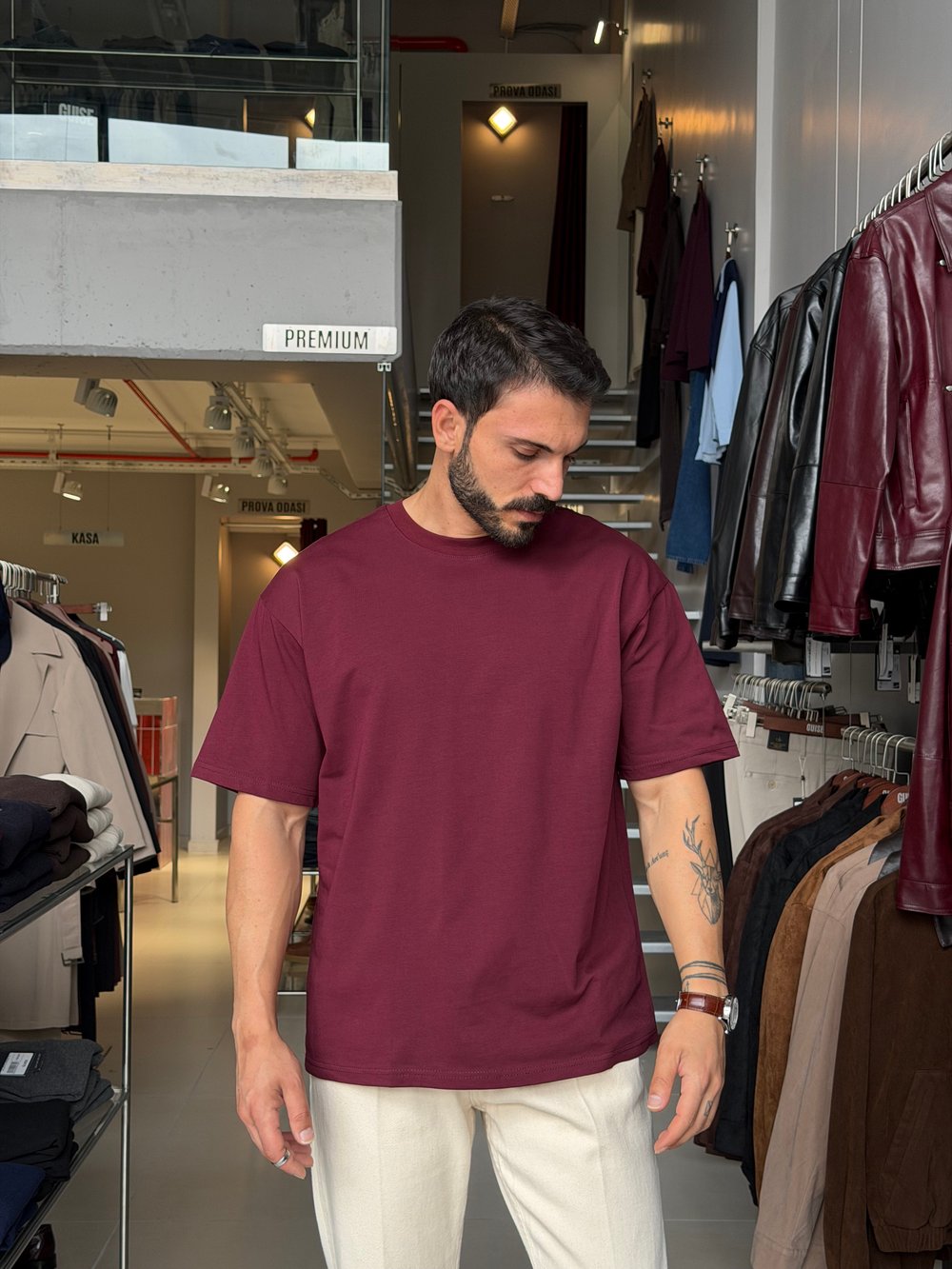 Olite Premium Bordo Tişört