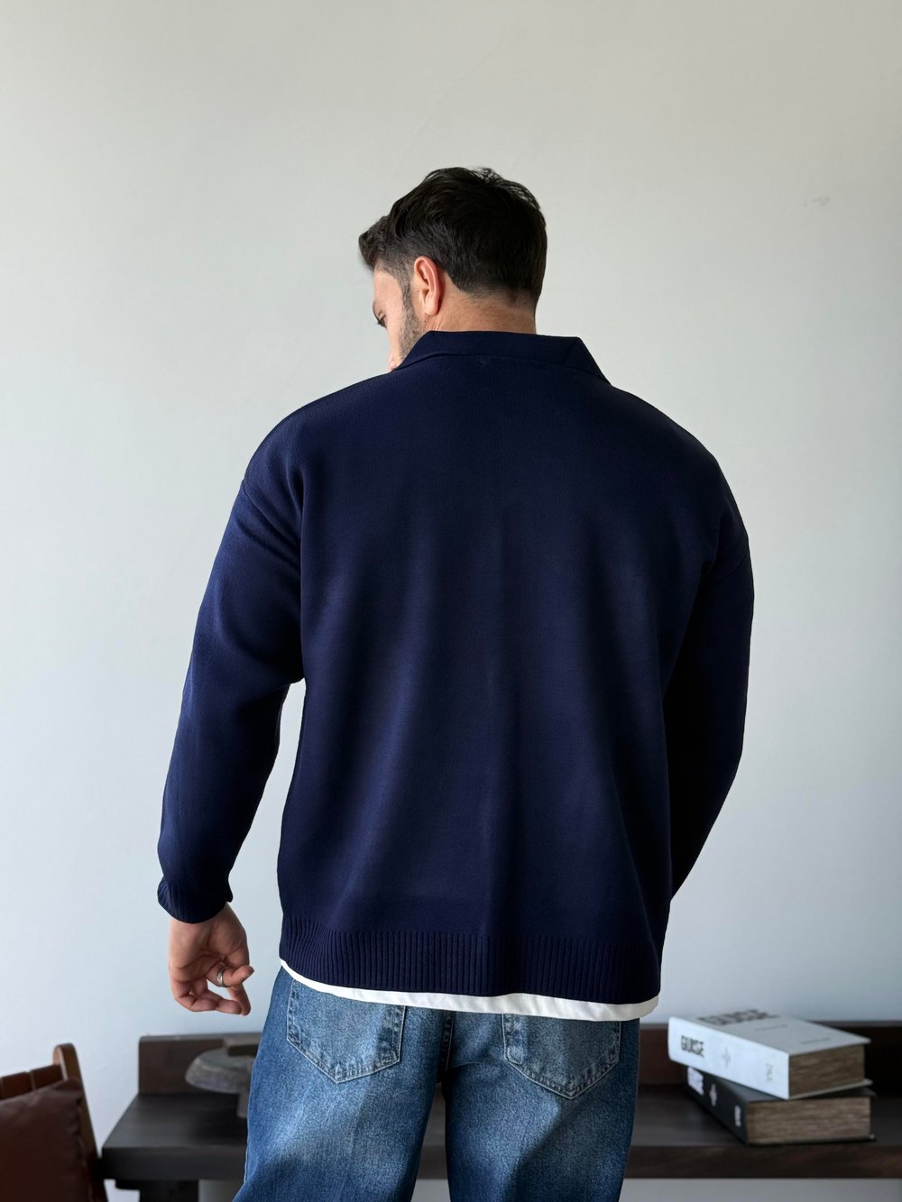 Olven Lacivert Triko Hırka