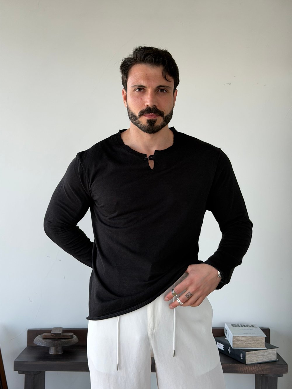 Pino İnce Siyah Sweat