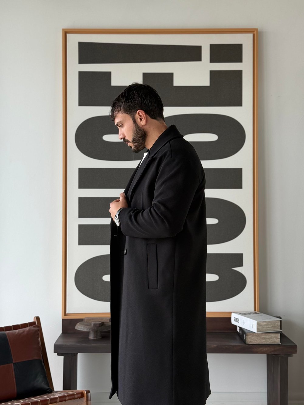 Oxford Kruvaze Siyah Kaban