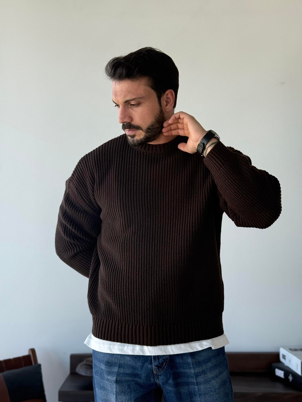 Pisa Kahve Örme Triko