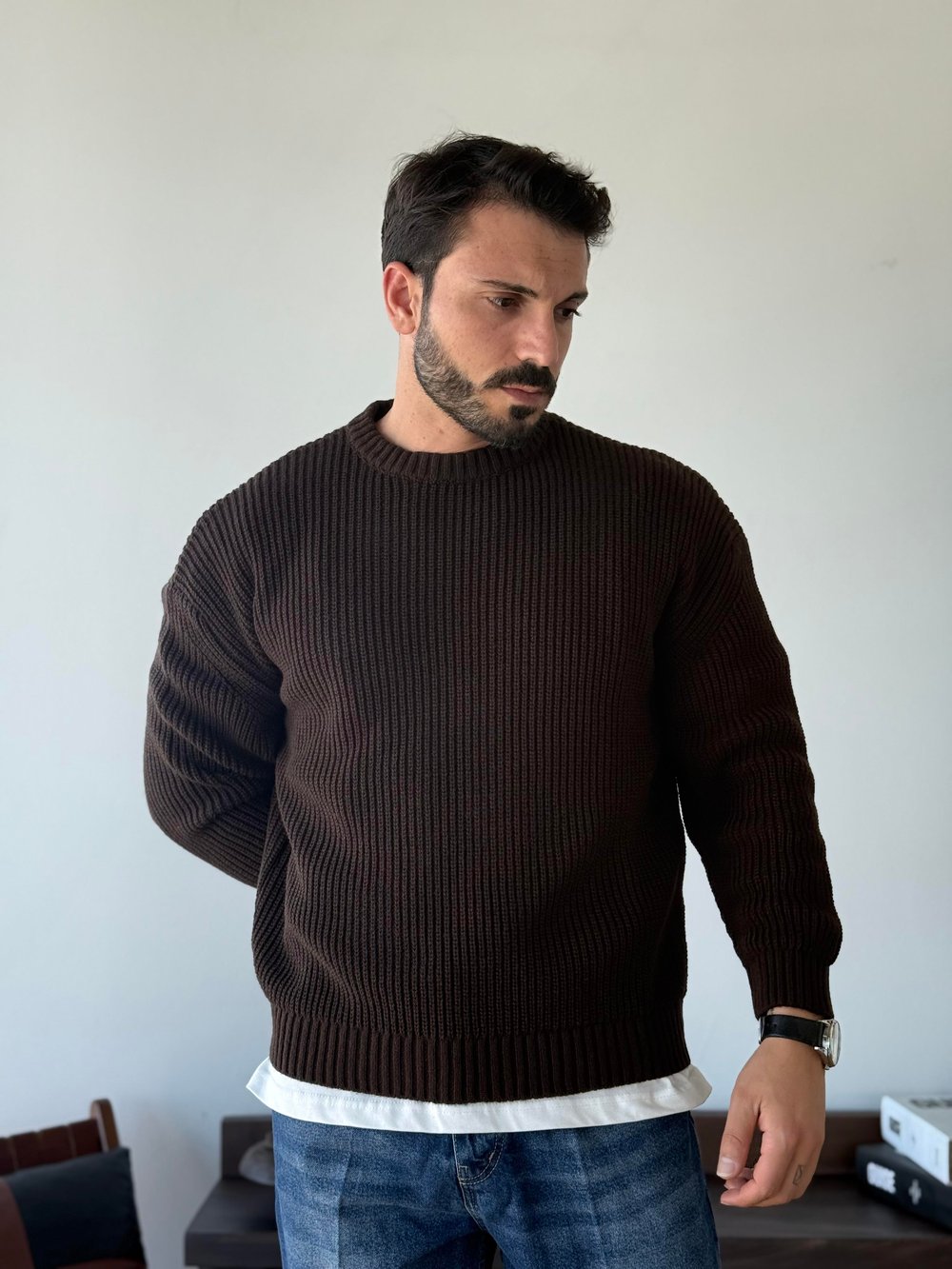Pisa Kahve Örme Triko