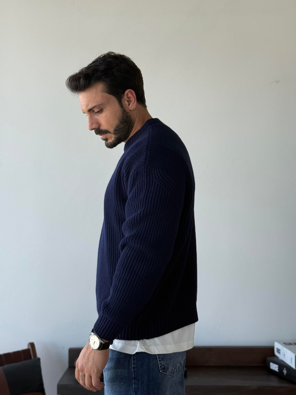 Pisa Lacivert Örme Triko 