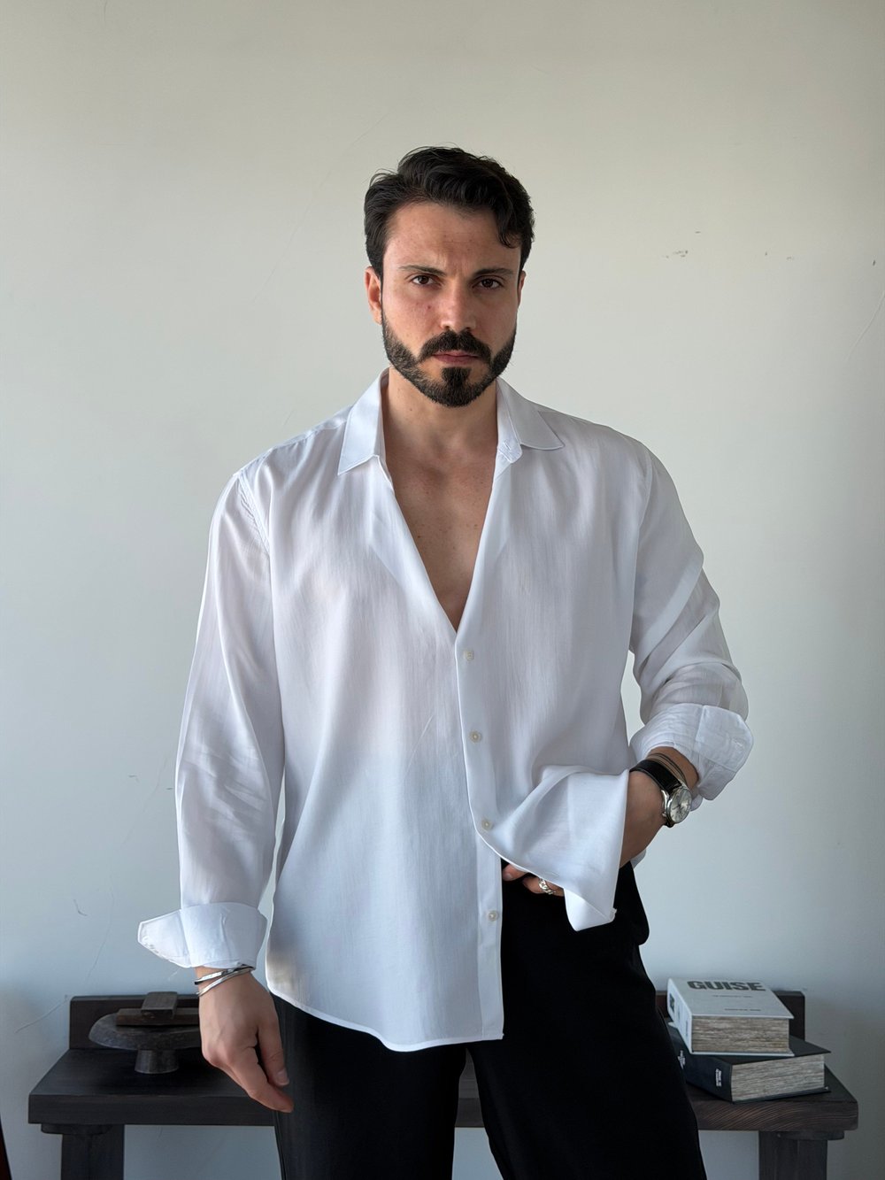 Prime Lyocell Beyaz Gömlek