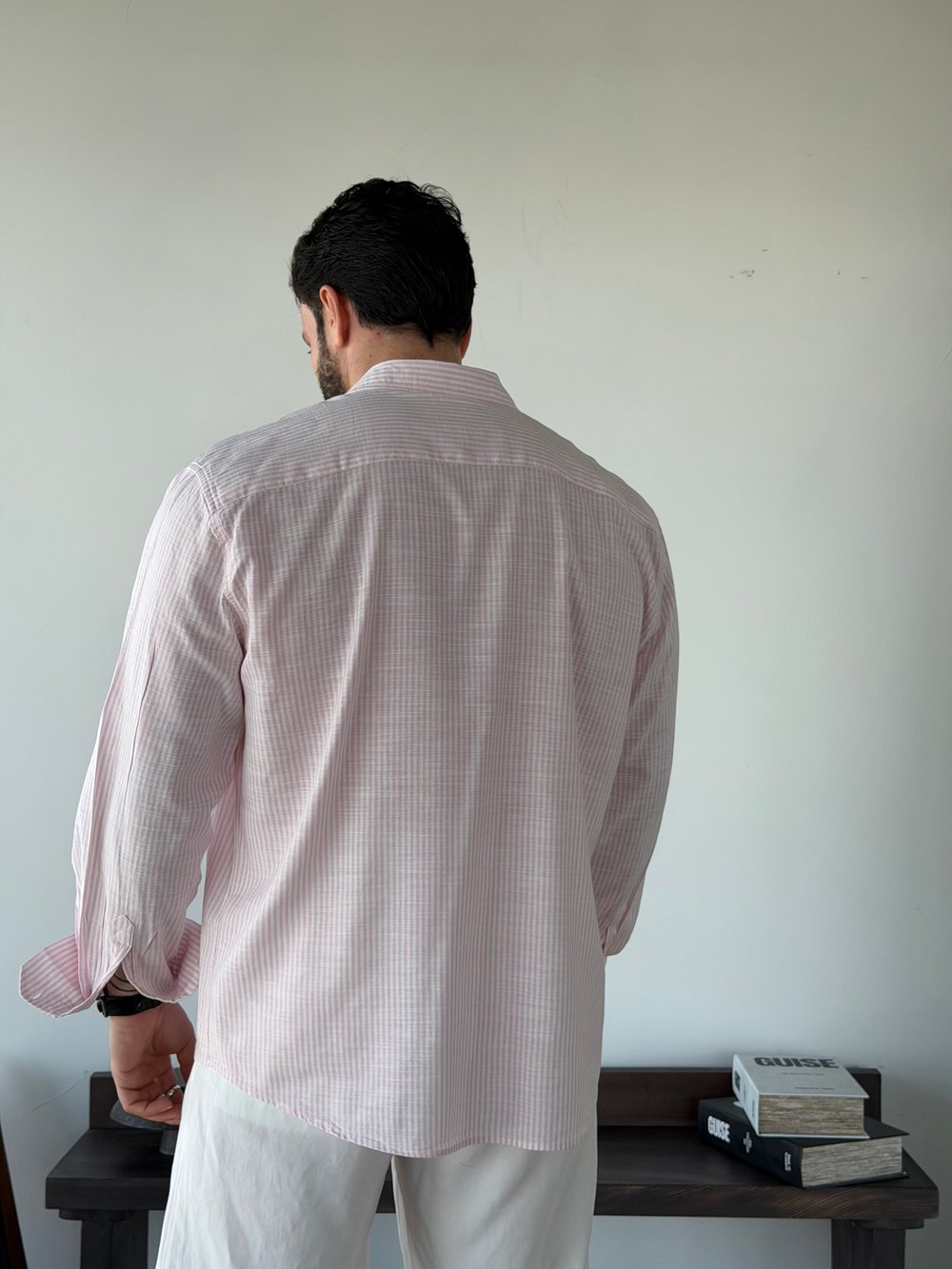 PureLine Pembe Çizgili Gömlek