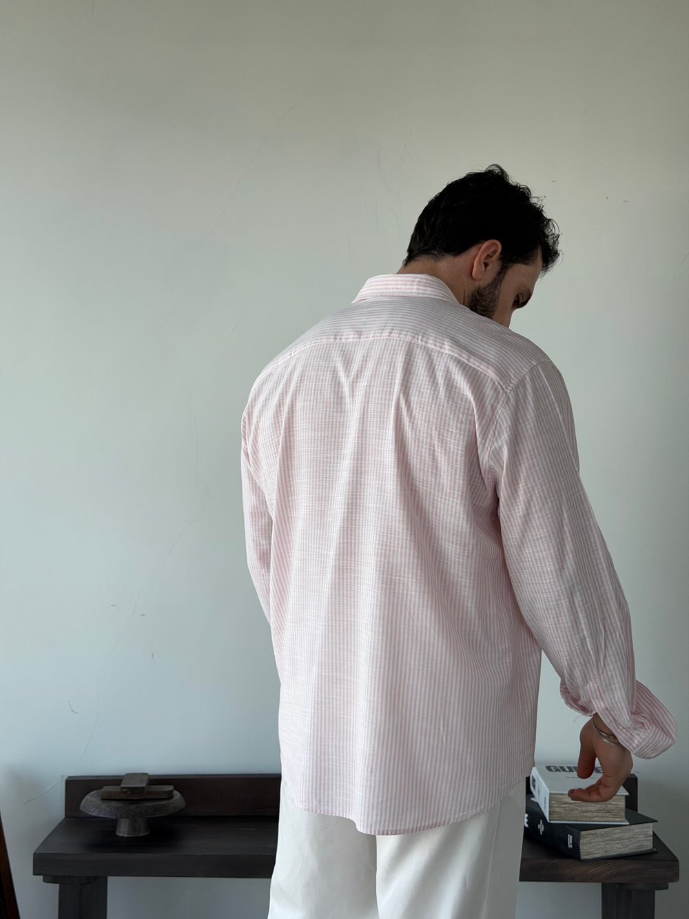 PureLine Pembe Çizgili Gömlek