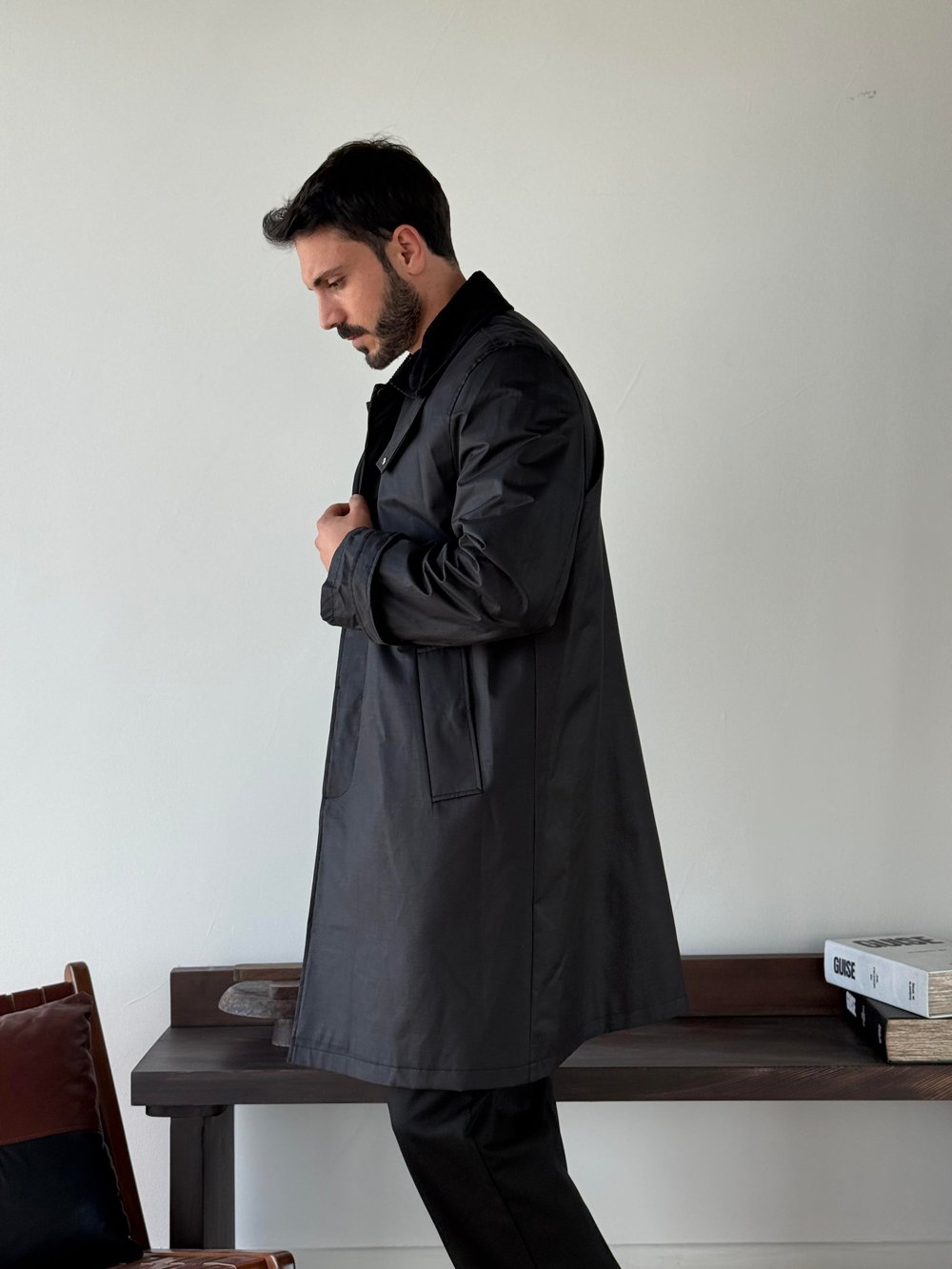 Regent Siyah Trençkot