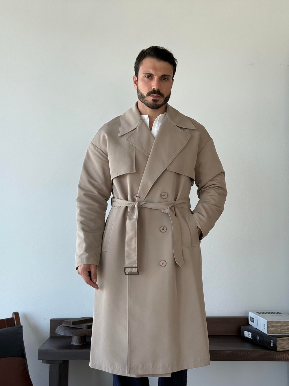 Reynold Su İtici Bej Trençkot 