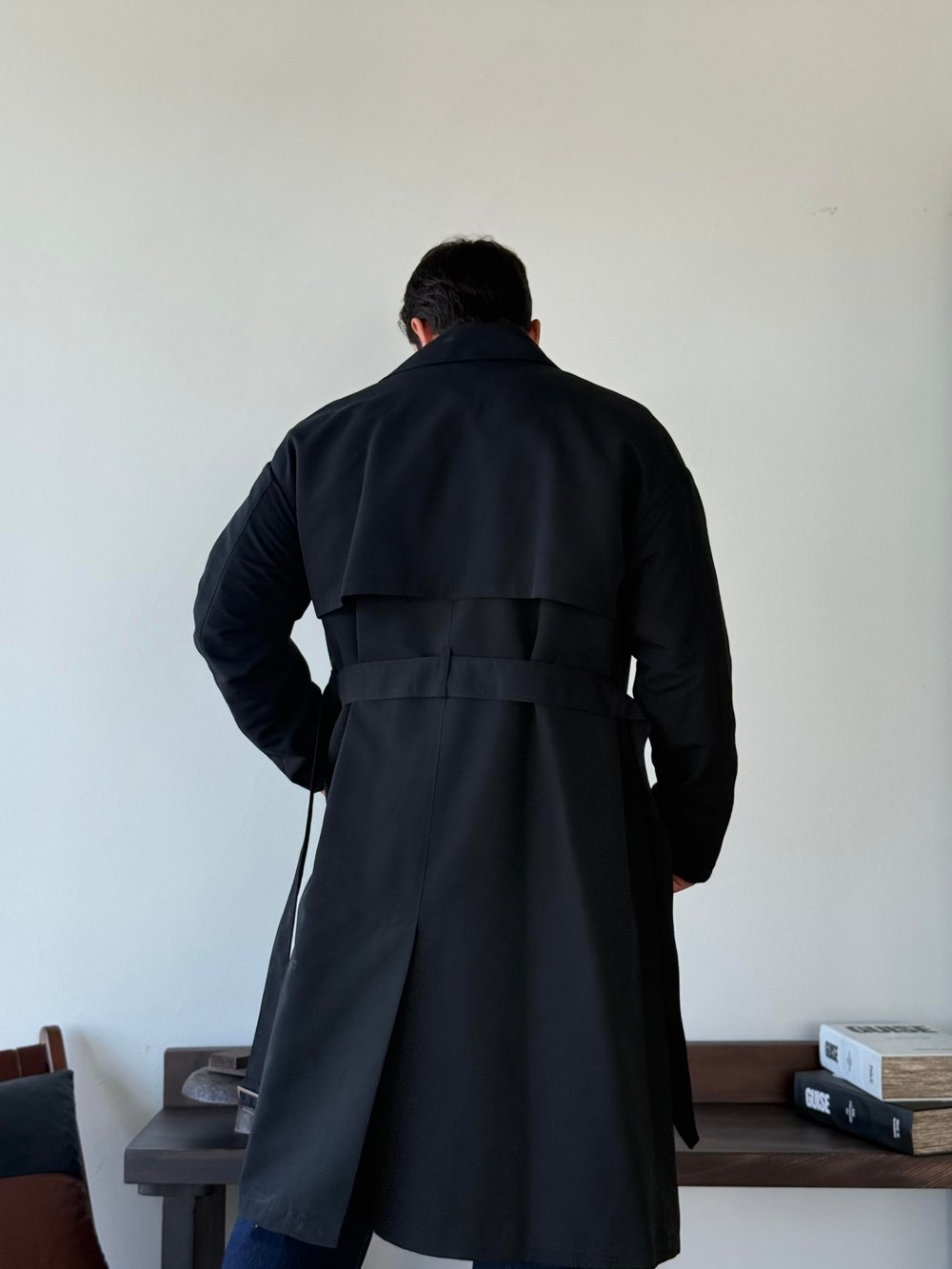 Reynold Su İtici Siyah Trençkot