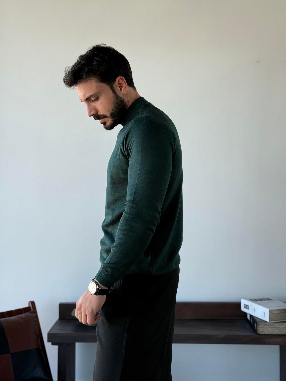 Roberto Tam Balıkçı Zümrüt Triko