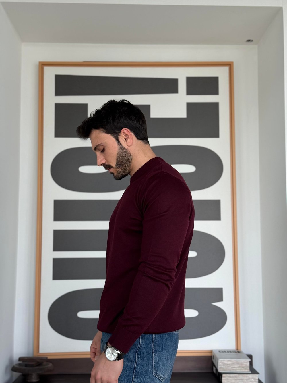 Rodrigo Basic İnce Bordo Triko
