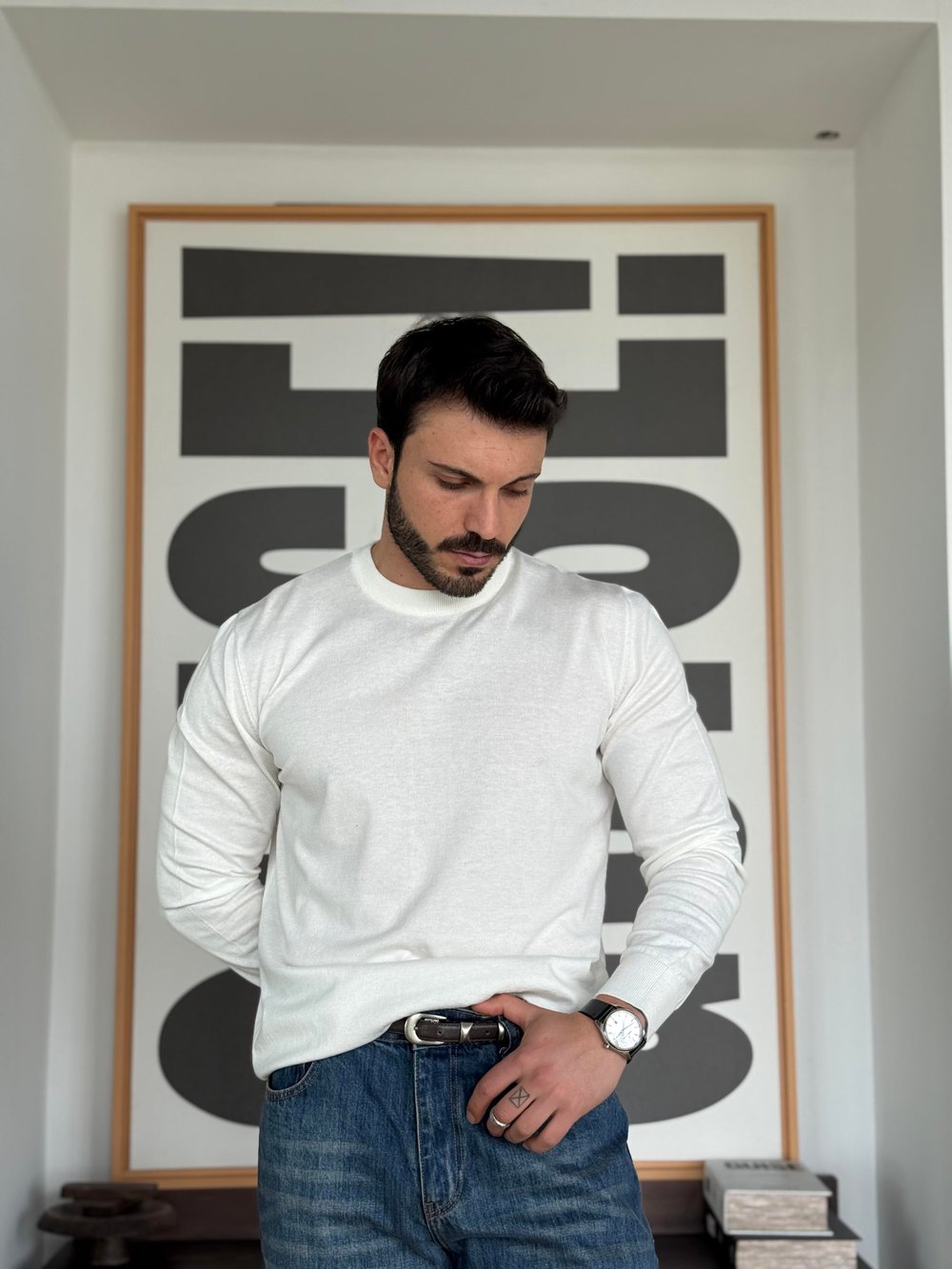 Rodrigo Basic İnce Ekru Triko