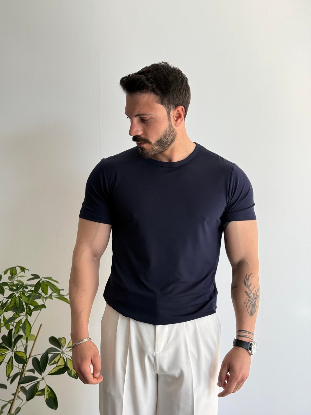 Saluzzo Lacivert Tişört