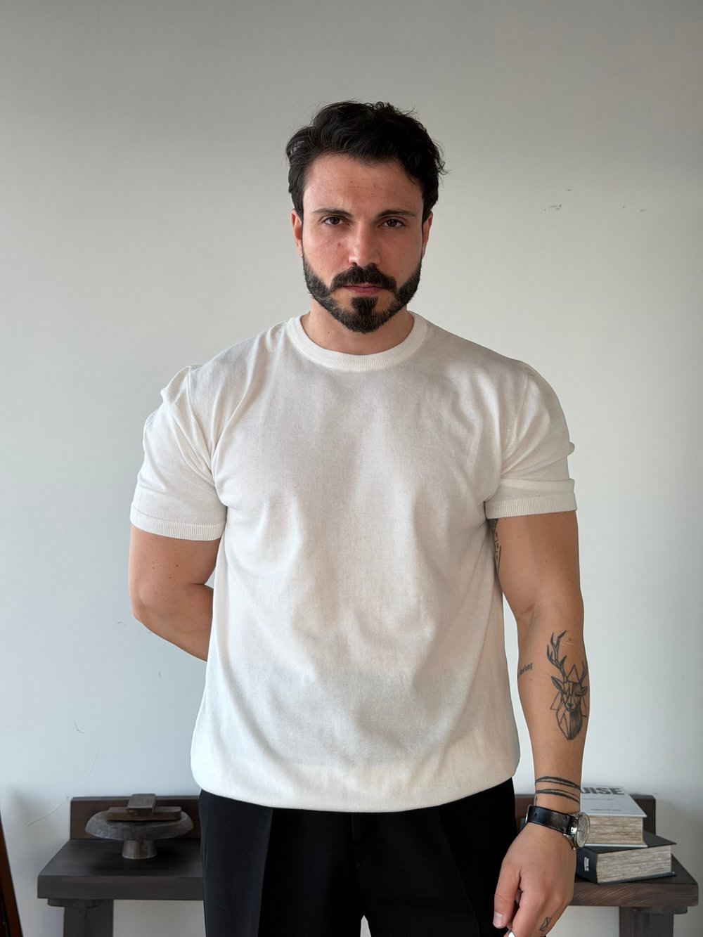 Scallini Basic Ekru Triko 