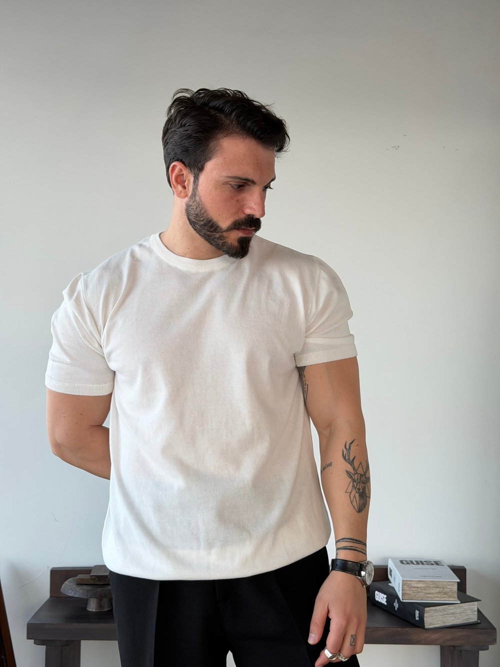 Scallini Basic Ekru Triko 