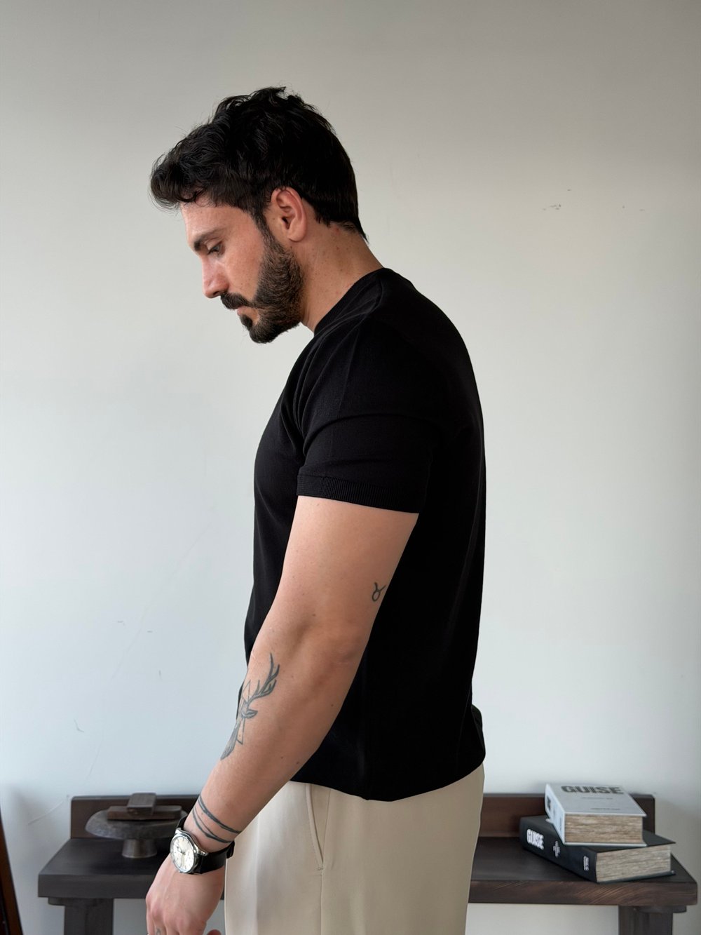 Scallini Basic Siyah Triko 