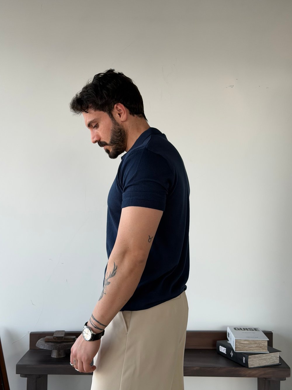 Scallini Polo Yaka Lacivert Triko 