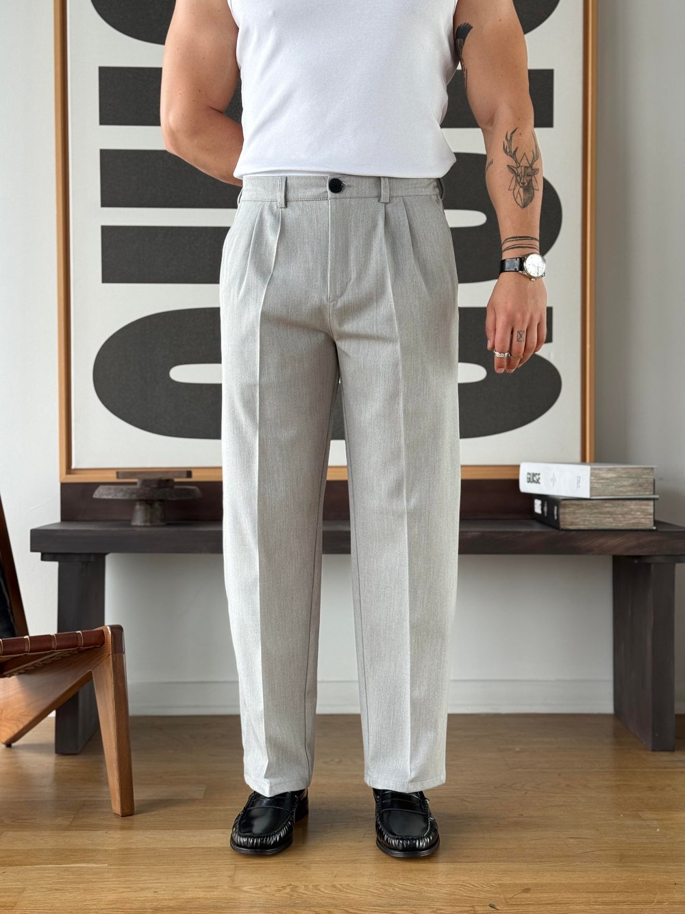 Sedna Gri Baggy Pantolon