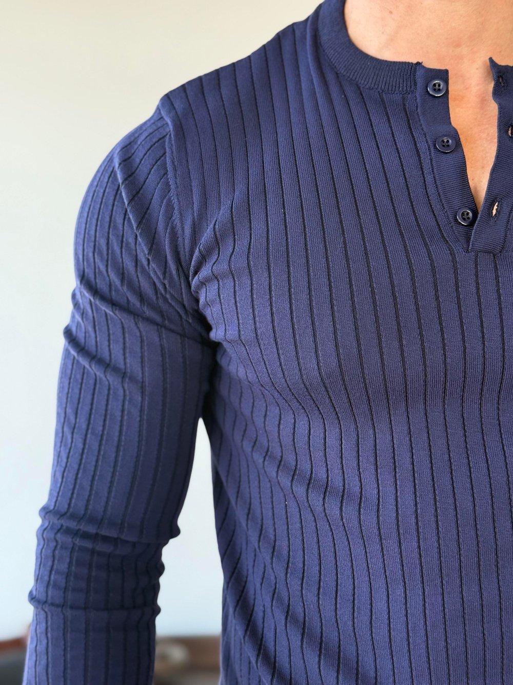 Velora Düğmeli Lacivert Sweat