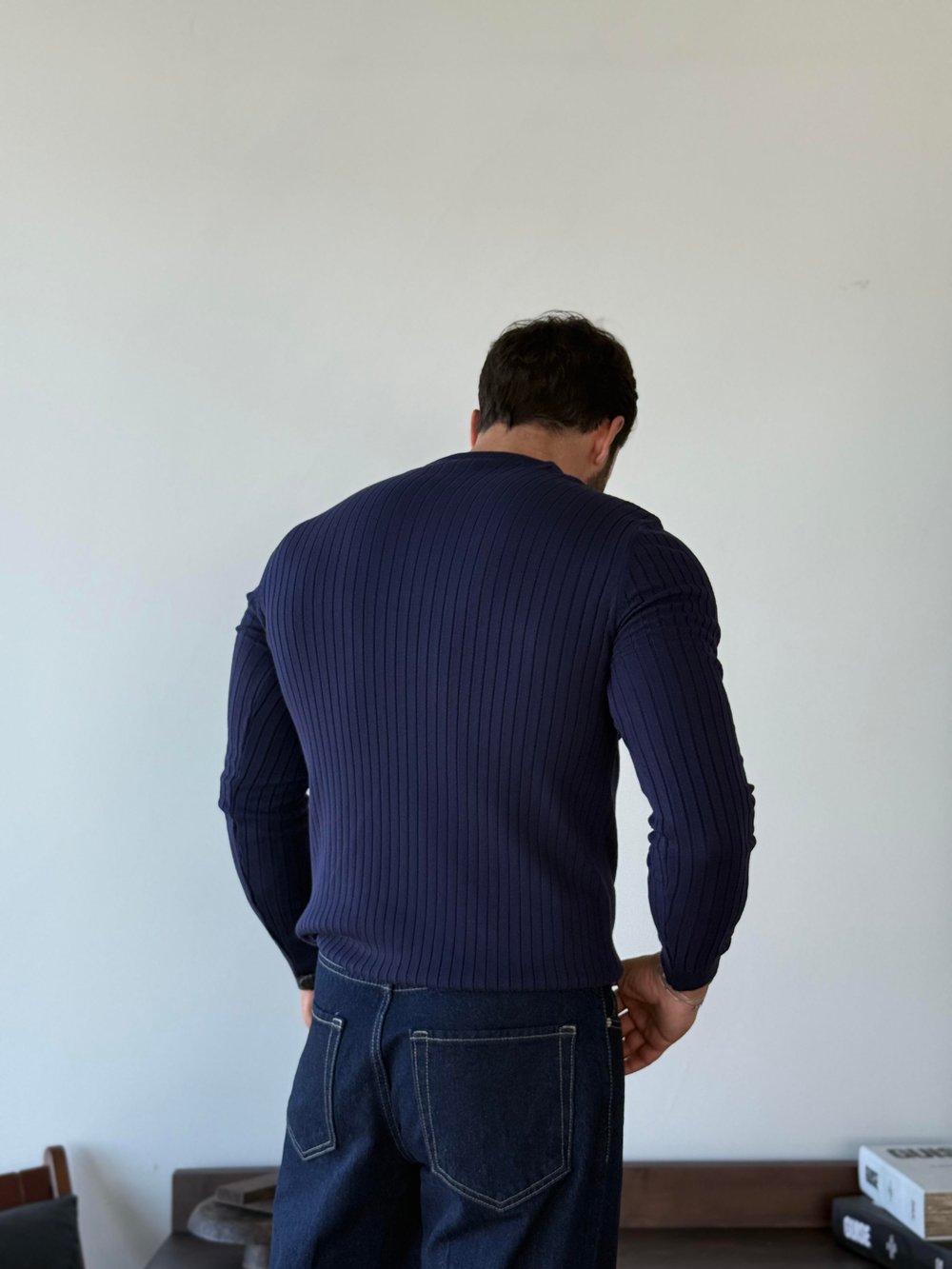 Velora Düğmeli Lacivert Sweat
