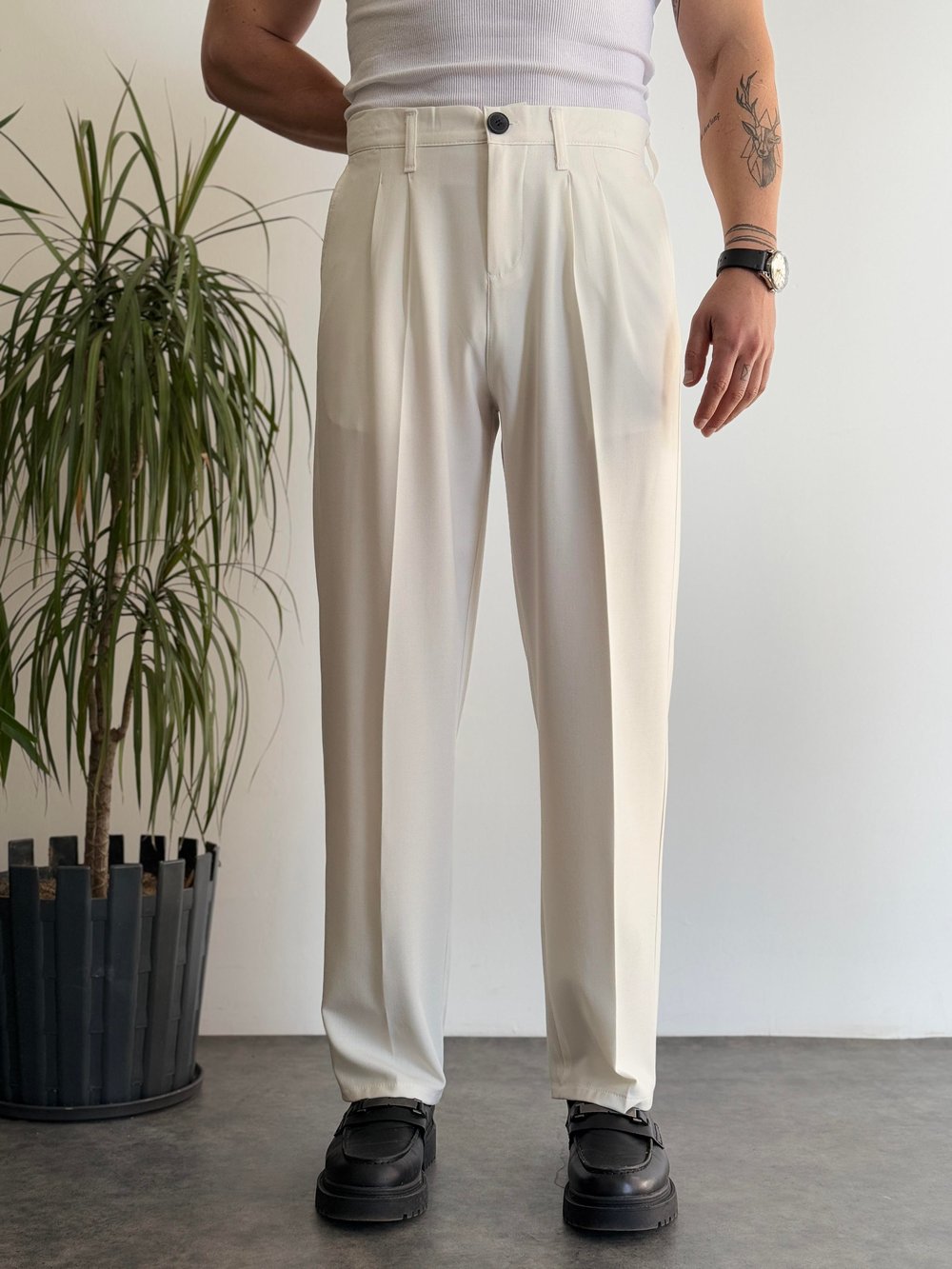 Venüs Beyaz Baggy Pantolon