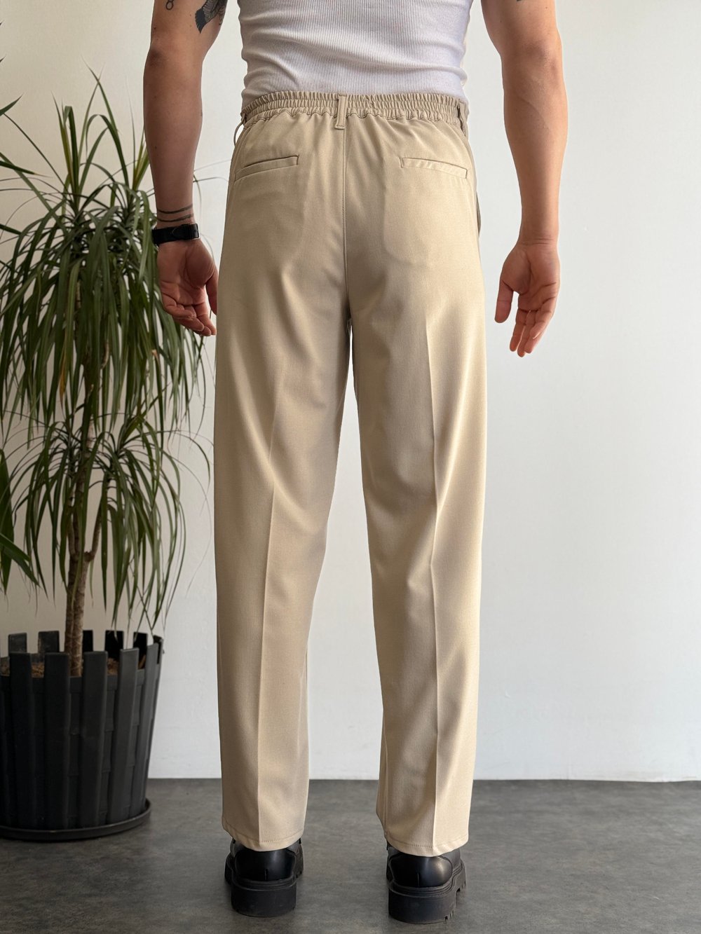 Venüs Dark Bej Baggy Pantolon