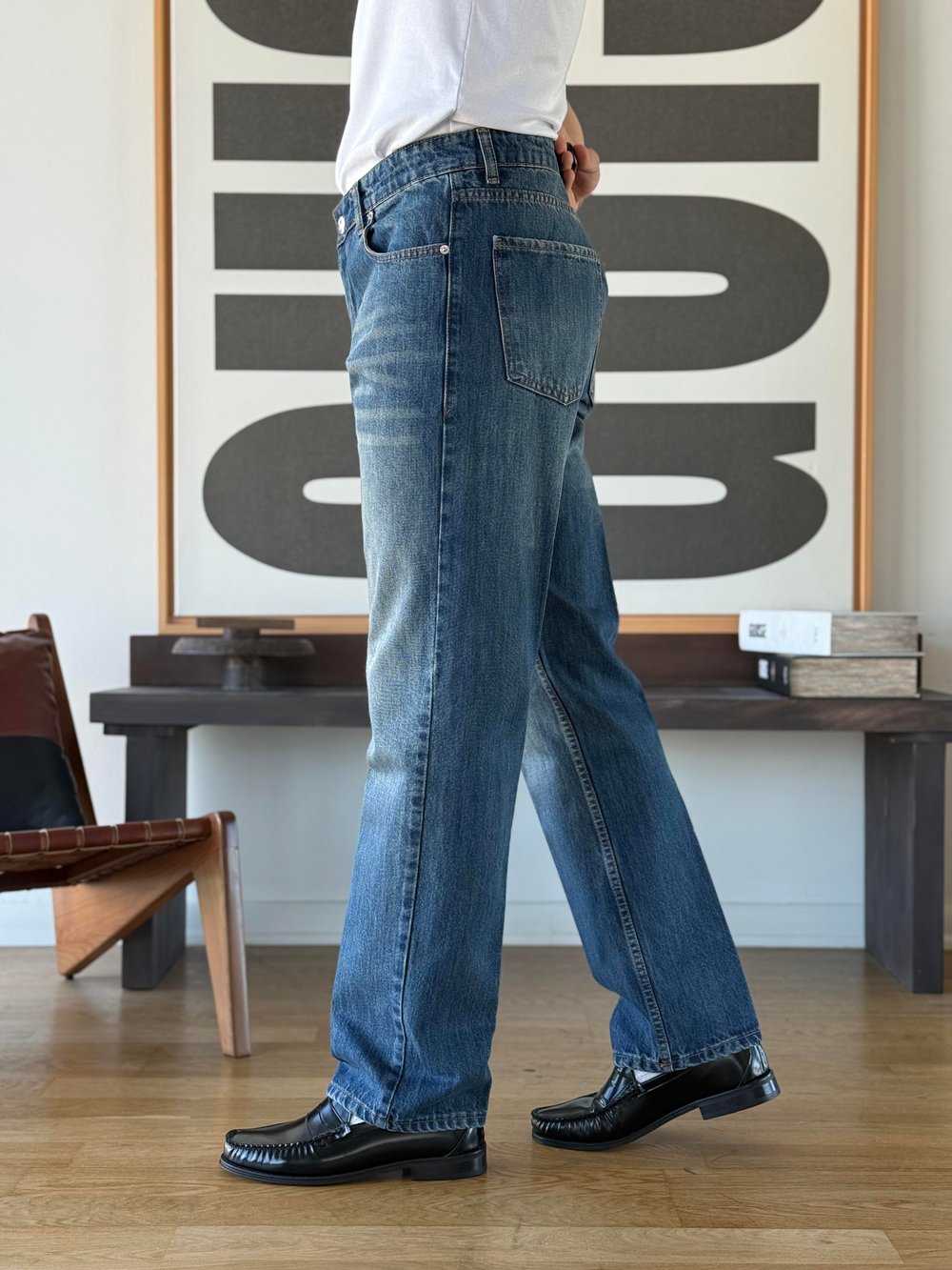Vintal 80s Baggy Mavi Jean