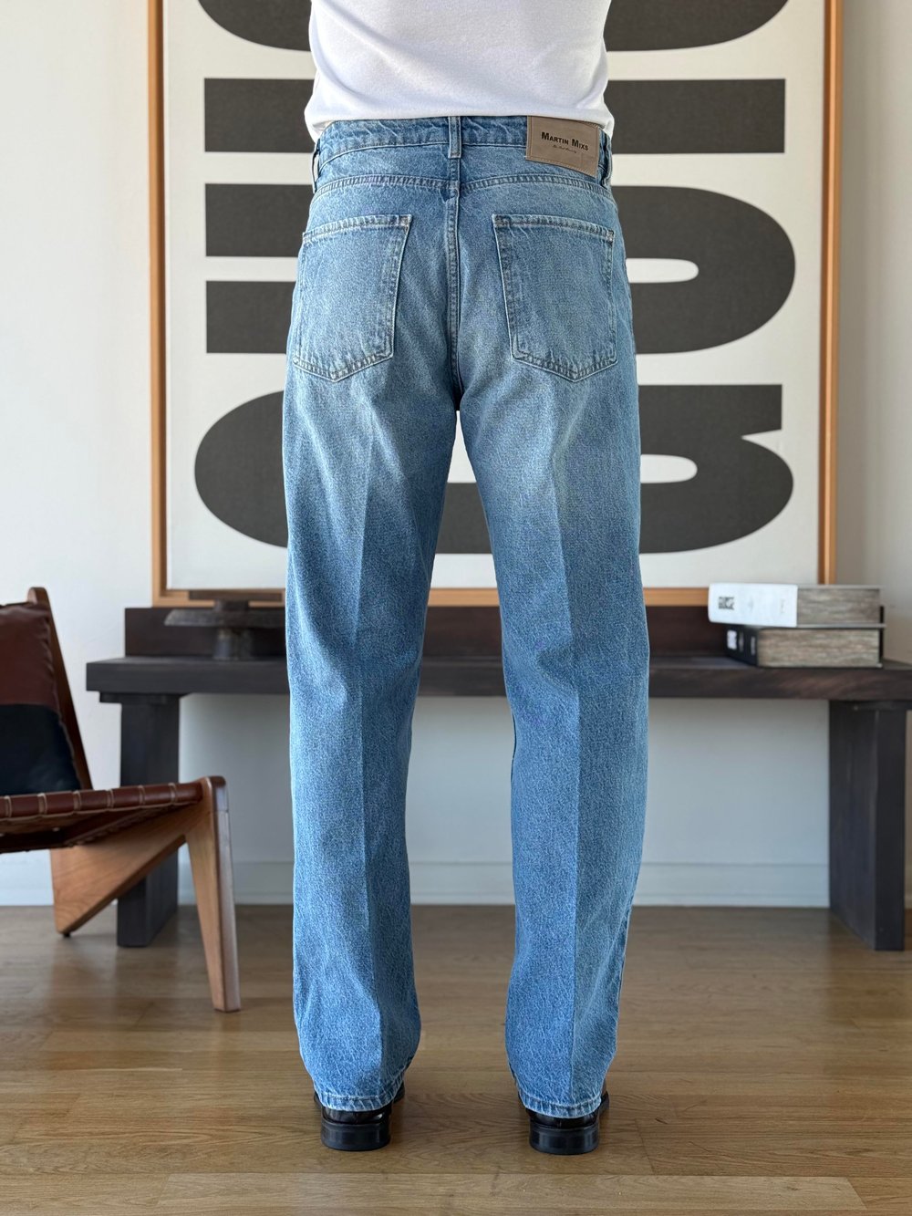Vintal 80s Sky Blue Baggy Jean