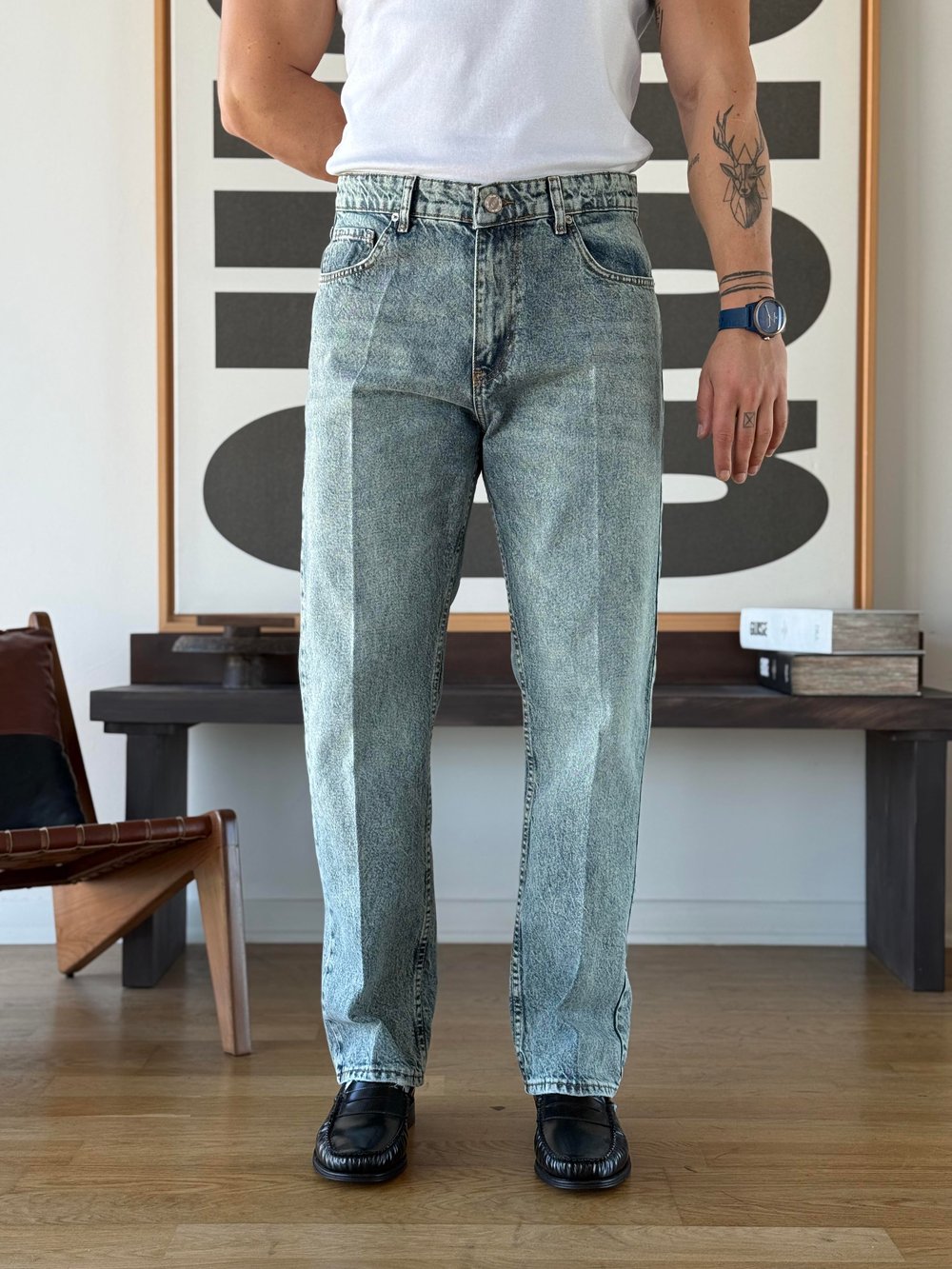 Vintal 80s Green Baggy Jean