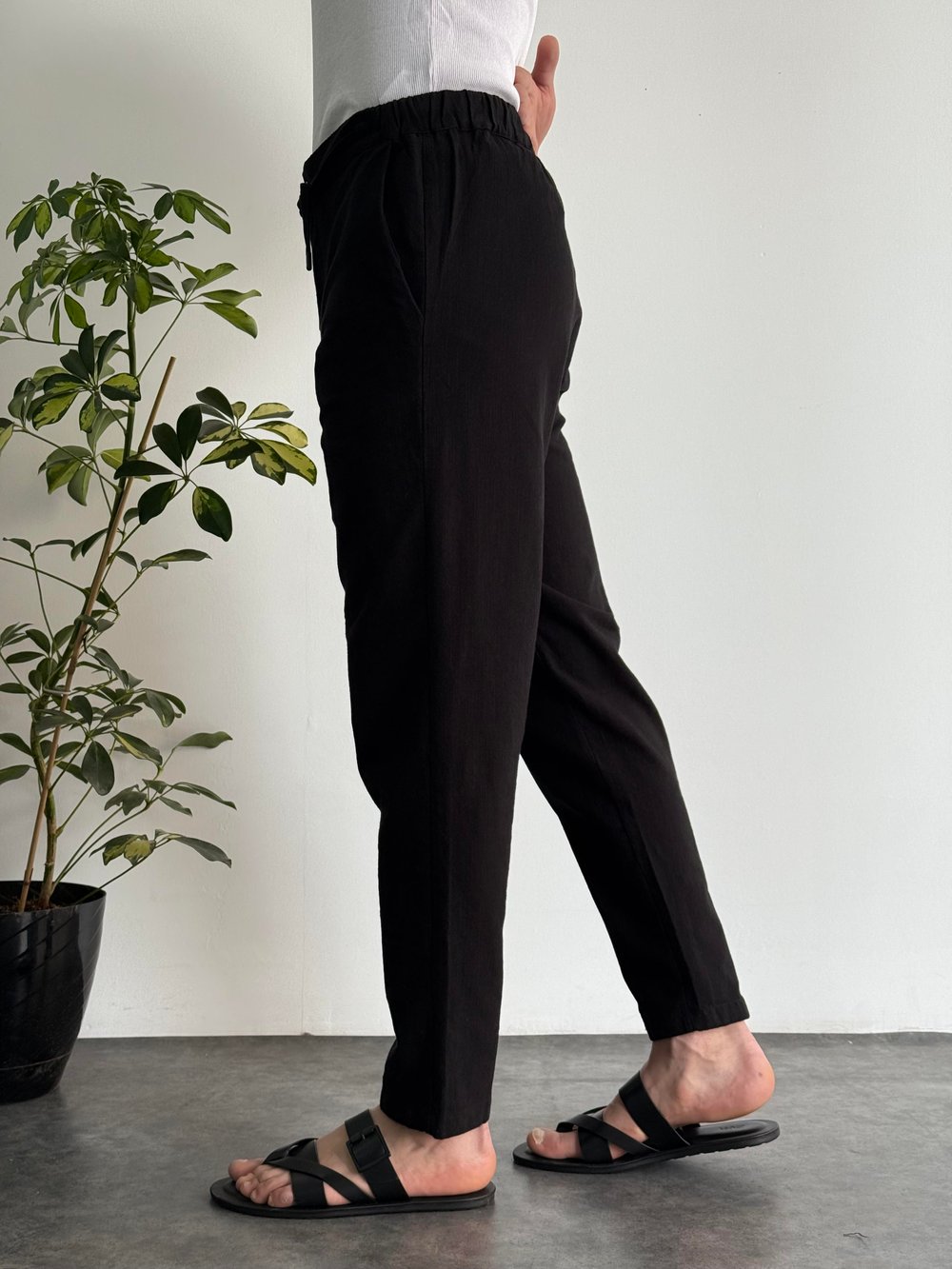 Vitinia Keten Siyah Pantolon