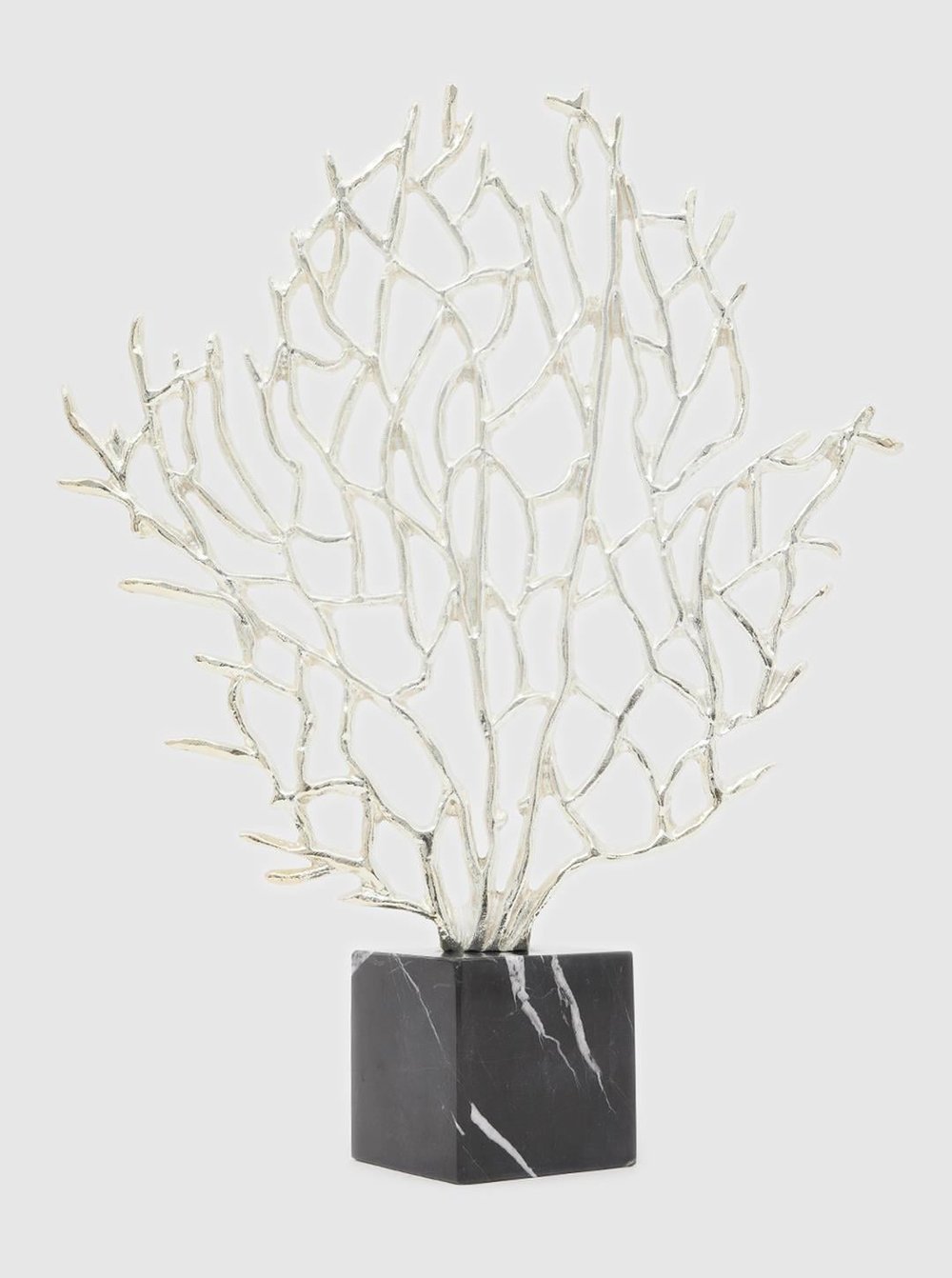 Large Silver Coral Sculpture