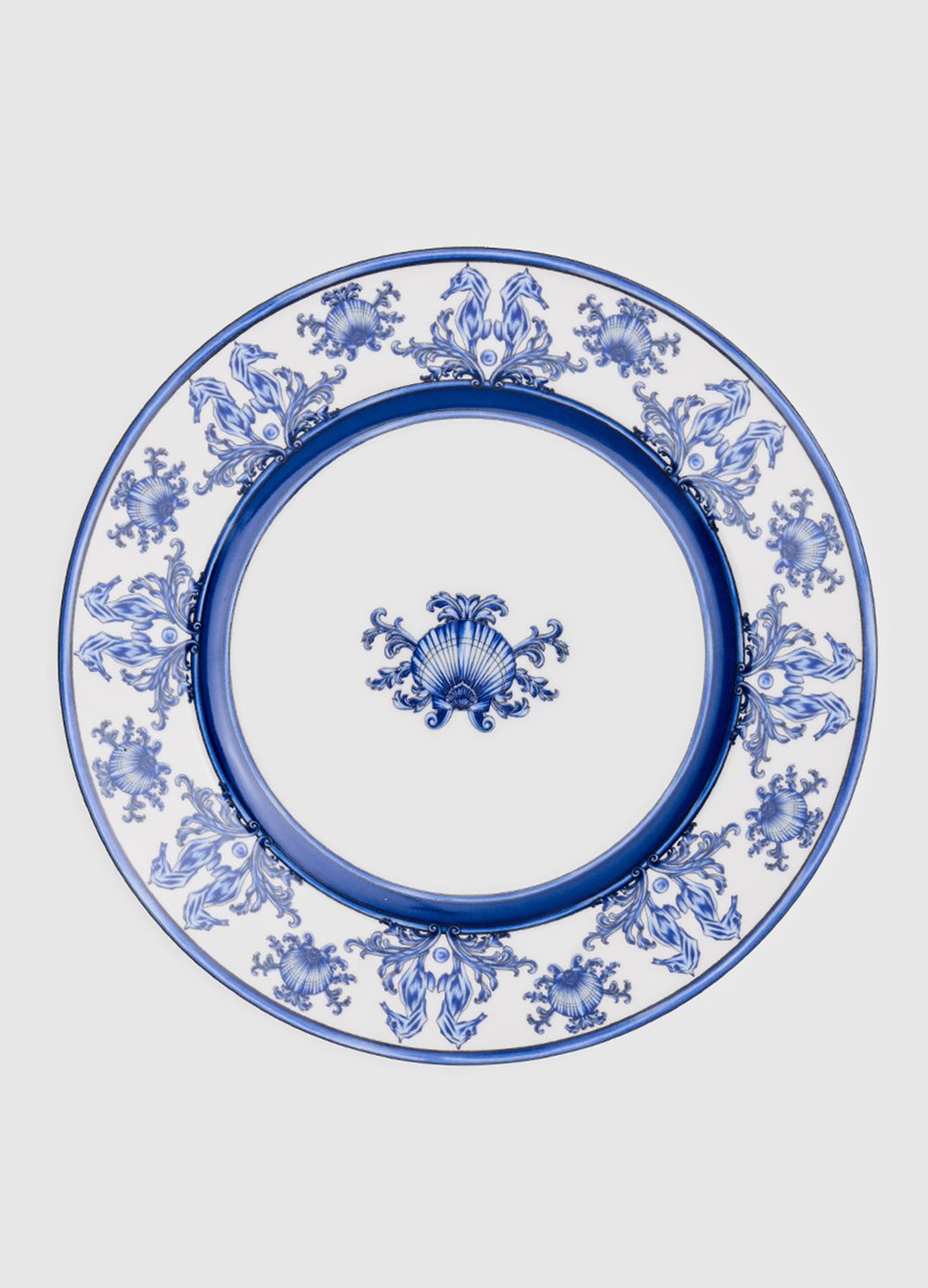 Sophisticated Blue Blanc 27 cm Dinner Plate