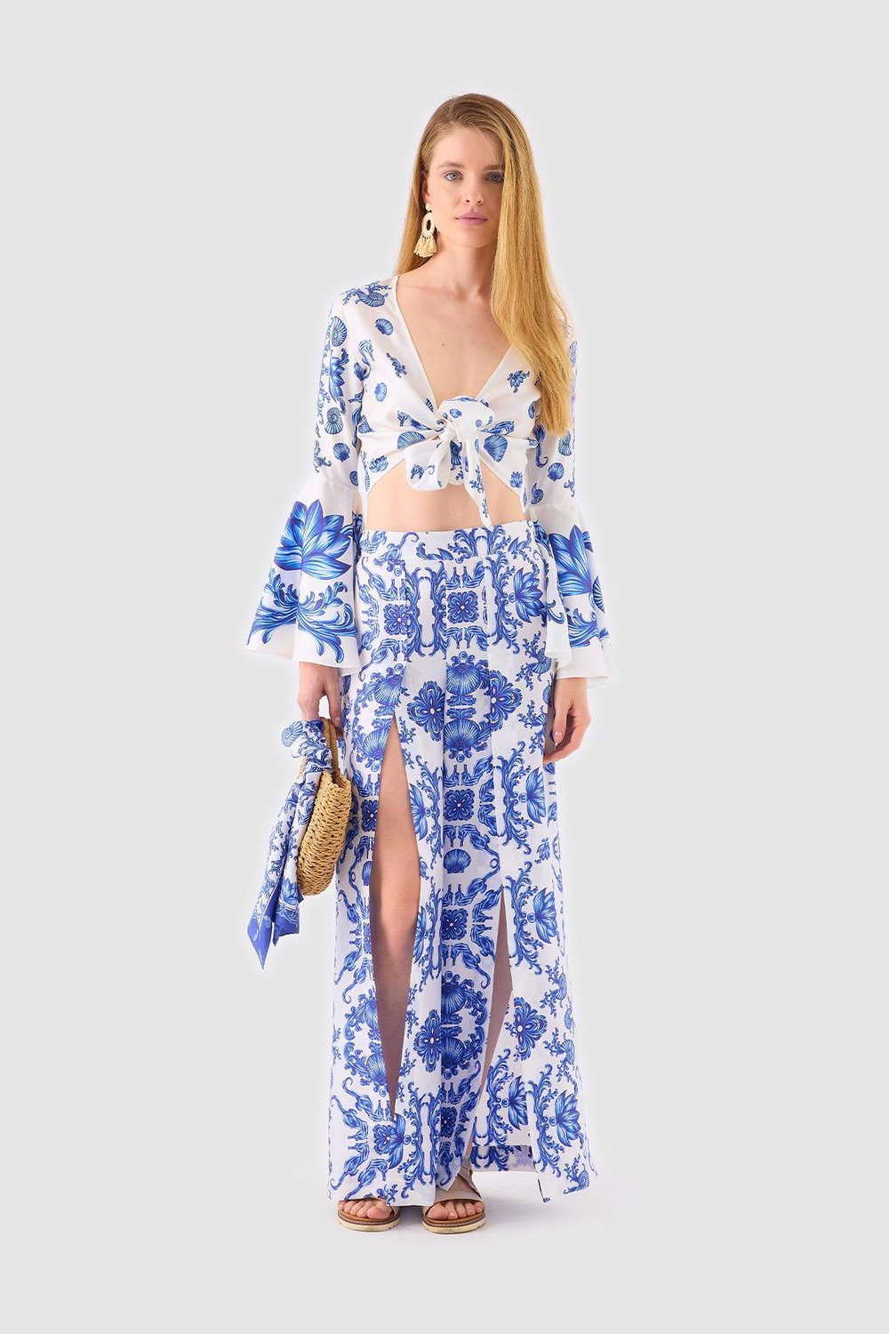 Sophisticated Blue Blanc Spanish Style Co-ord