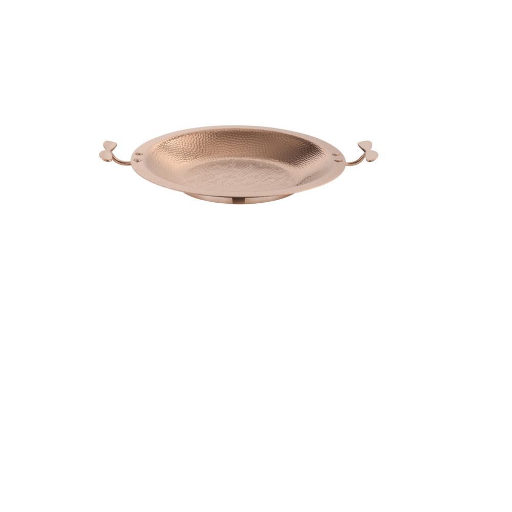 Çelik, Çekiç Desenli, Japon Tarzı Balık Başı  Tavası (Rose Altın Rengi) 39 cm