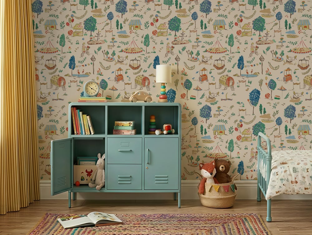 Park Günü Temalı Konsept Bebek & Çocuk Odası Duvar Kağıdı