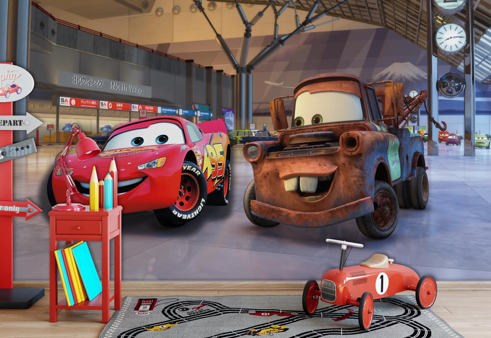 Şimşek McQueen Arabalar Çocuk Odası Duvar Kağıdı
