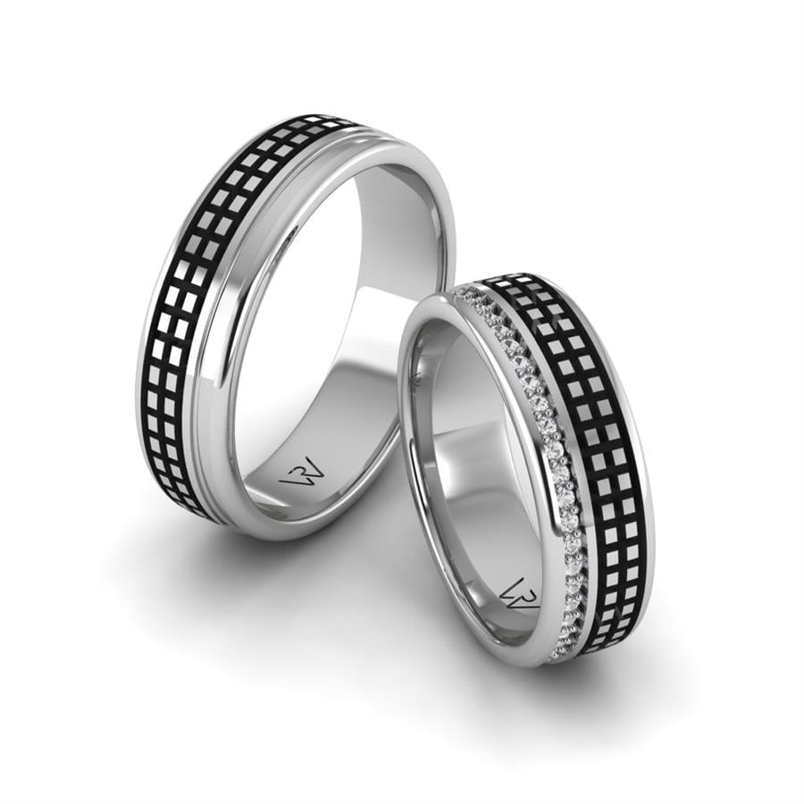 Amazing Trust Basic Beyaz Altın Modern Alyans