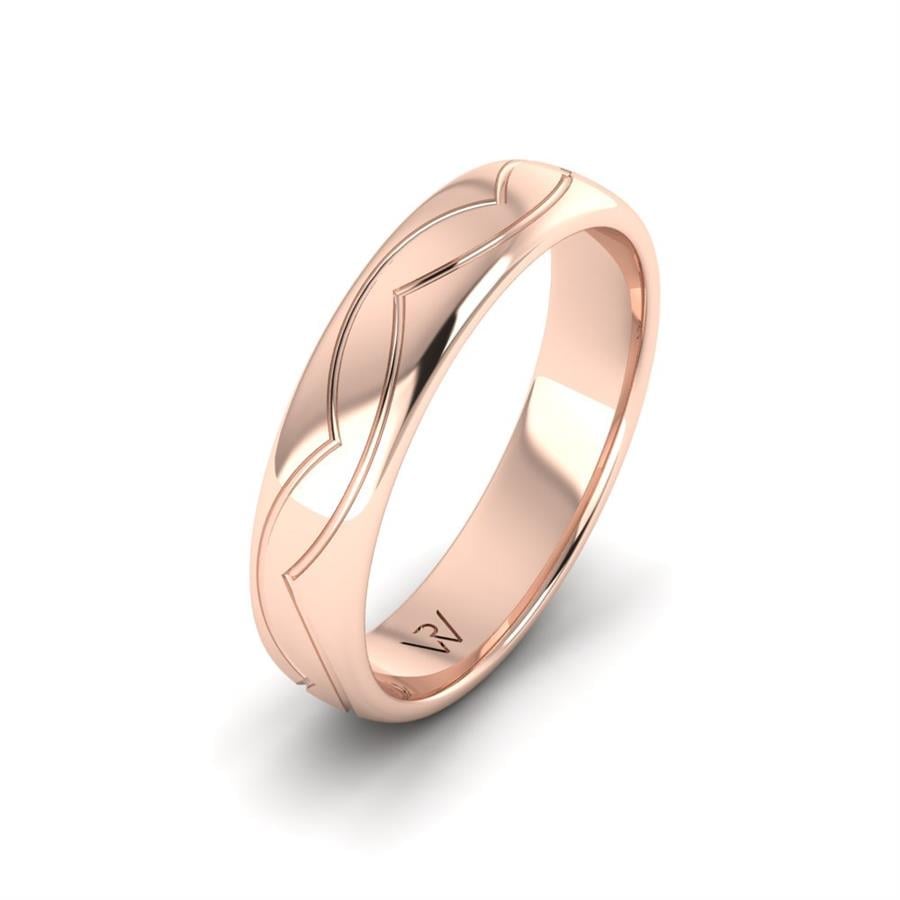 Nanou Rose Altın Modern Erkek Alyans