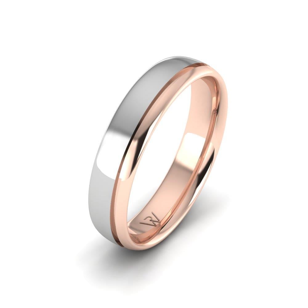 Commitmentlink Erkek Klasik Alyans Rose Ve Beyaz Altın