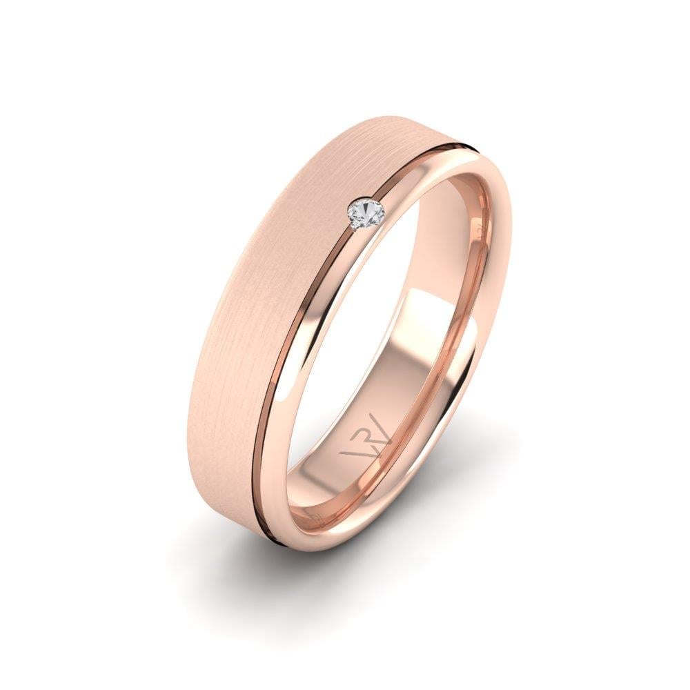 Taşlı Kadın Alyans Enchantla Rose Altın Zirkon