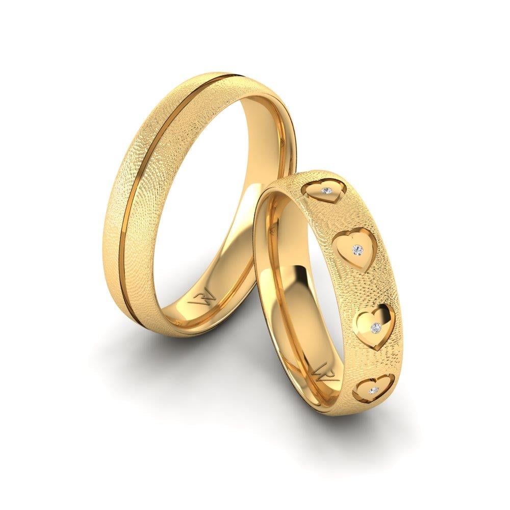 Taşlı Alyans Foreverrings Sarı Altın Zirkon