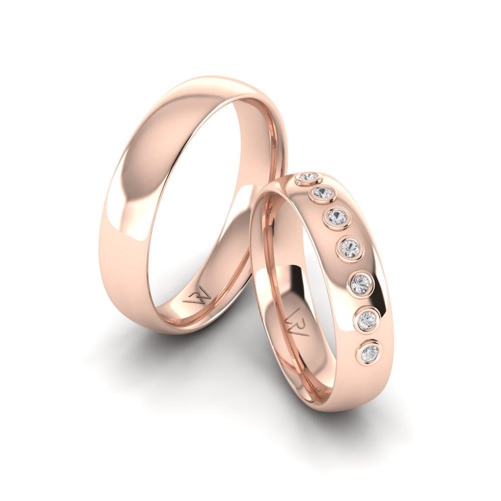 Infinitevow Taşlı Rose Altın Zirkon Alyans