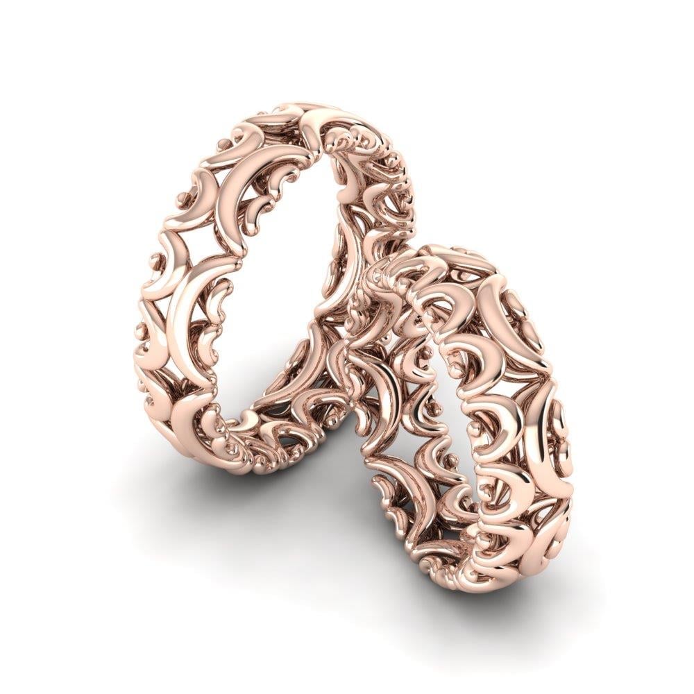 Lovegrove Rose Altın Modern Alyans