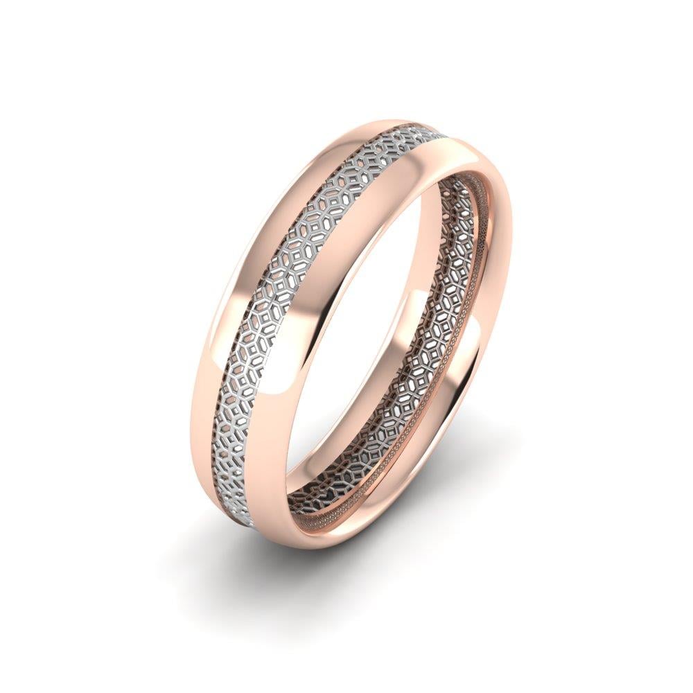 Promise Modern Kadın Alyans Rose Altın Ve Beyaz
